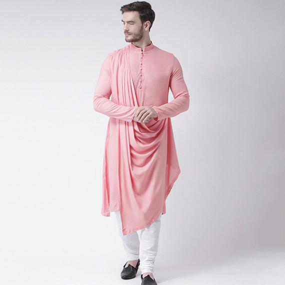 https://www.zenfashion.in/products/men-pink-solid-straight-kurta-with-attached-drape
