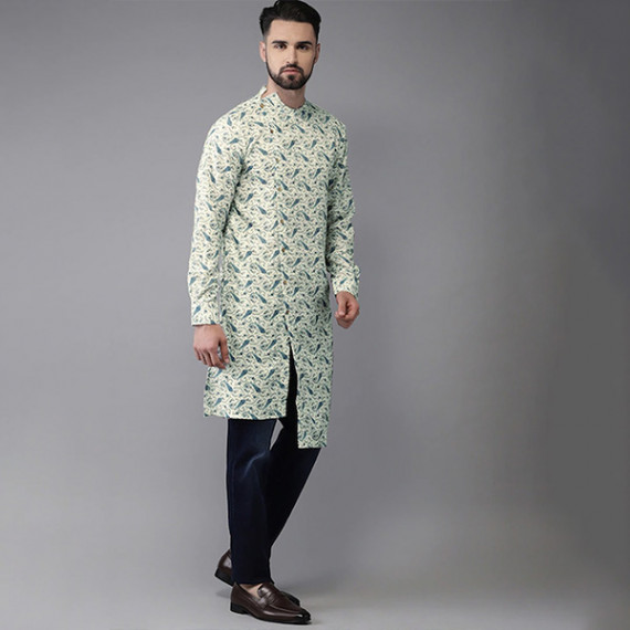 https://www.zenfashion.in/products/men-sea-green-blue-printed-fusion-straight-kurta