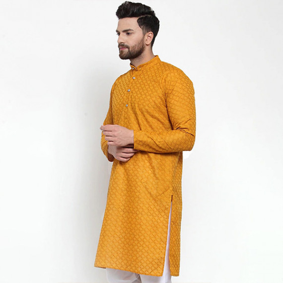 https://www.zenfashion.in/products/men-mustard-yellow-thread-work-cotton-kurta