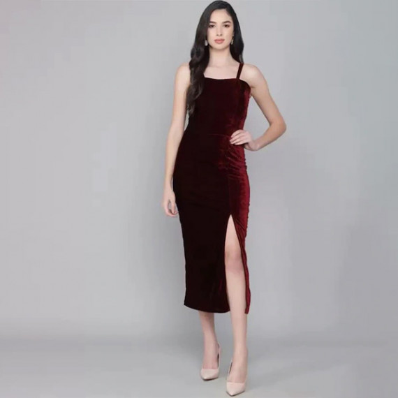 https://www.zenfashion.in/products/maroon-velvet-sheath-midi-dress