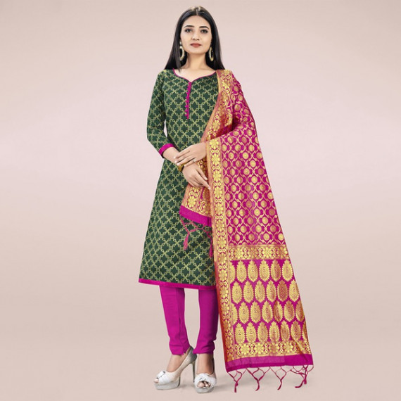 https://www.zenfashion.in/products/green-pink-unstitched-dress-material