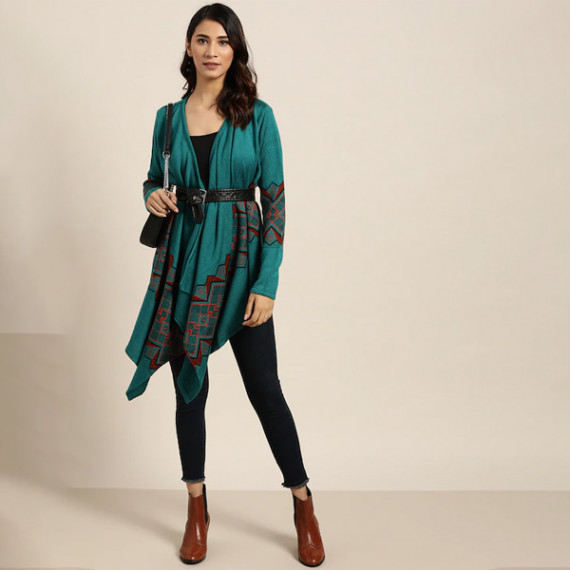 https://www.zenfashion.in/products/women-teal-green-black-geometric-patterned-longline-waterfall-shrug