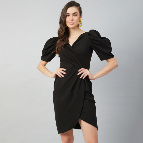 https://www.zenfashion.in/products/black-wrap-dress-with-volume-sleeves