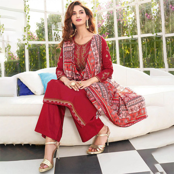 https://www.zenfashion.in/products/maroon-pink-embroidered-pure-cotton-unstitched-dress-material