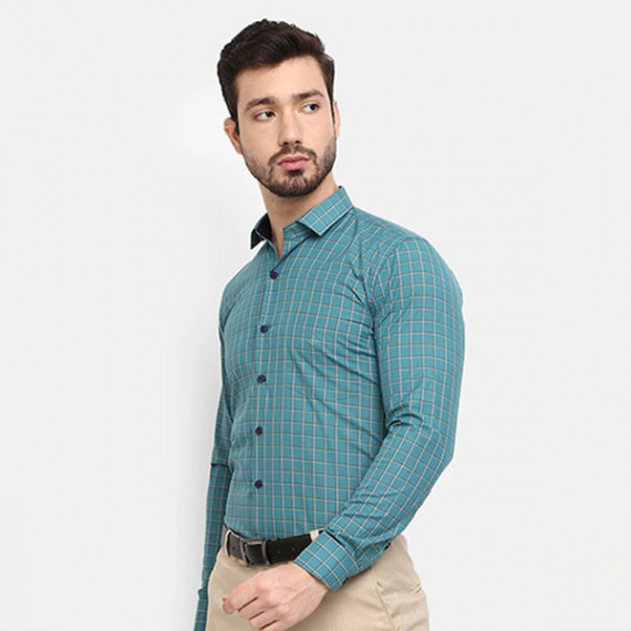 https://www.zenfashion.in/products/men-green-checked-formal-shirt
