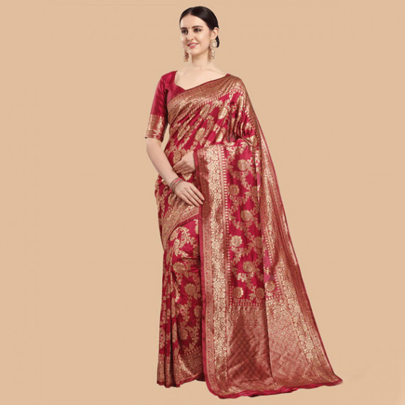 https://www.zenfashion.in/products/maroon-gold-ethnic-motifs-zari-silk-blend-banarasi-saree