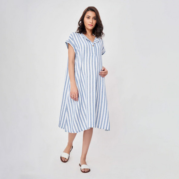 https://www.zenfashion.in/products/blue-striped-maternity-shirt-midi-dress
