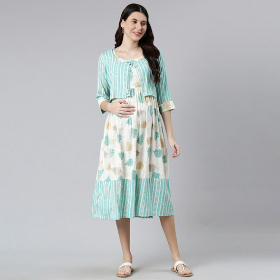 https://www.zenfashion.in/products/women-off-white-green-floral-maternity-a-line-midi-dress